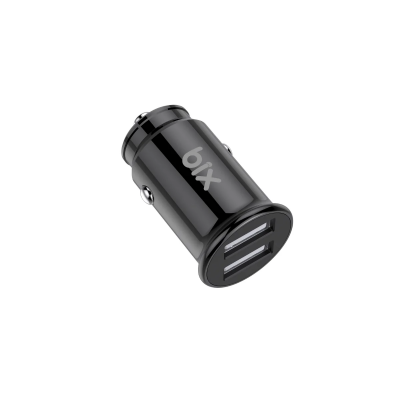 Bix BXAA12W 12W Çift USB-A Portlu Araç Şarj Aleti iPhone Android Uyumlu Mini Araç İçi Şarj Cihazı Siyah