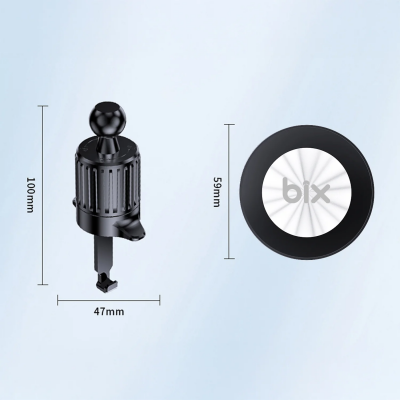 Bix BXCH14 360 Derece Metal Kancalı Manyetik Havalandırma Izgarası Araç İçi Telefon Tutucu - 10
