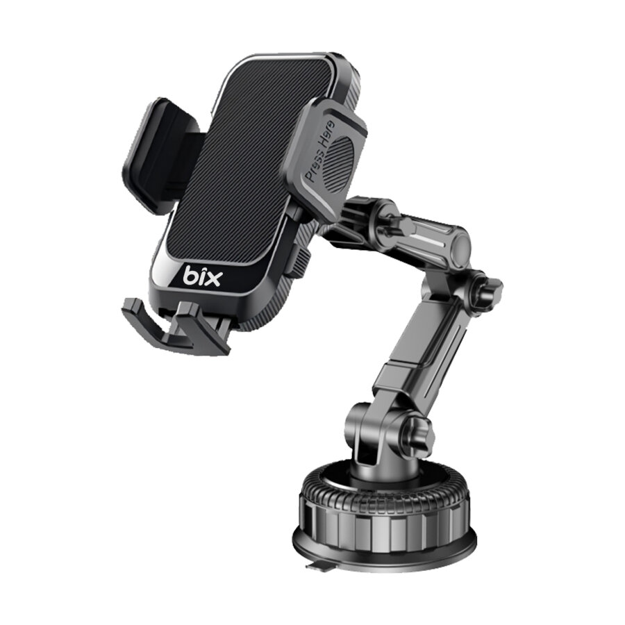 Bix BXCH15 Uzayabilen Ayarlanabilir Cam Torpido Ön Panel Uyumlu Çok Fonksiyonlu Vantuzlu Araç İçi Telefon Tutucu - 1