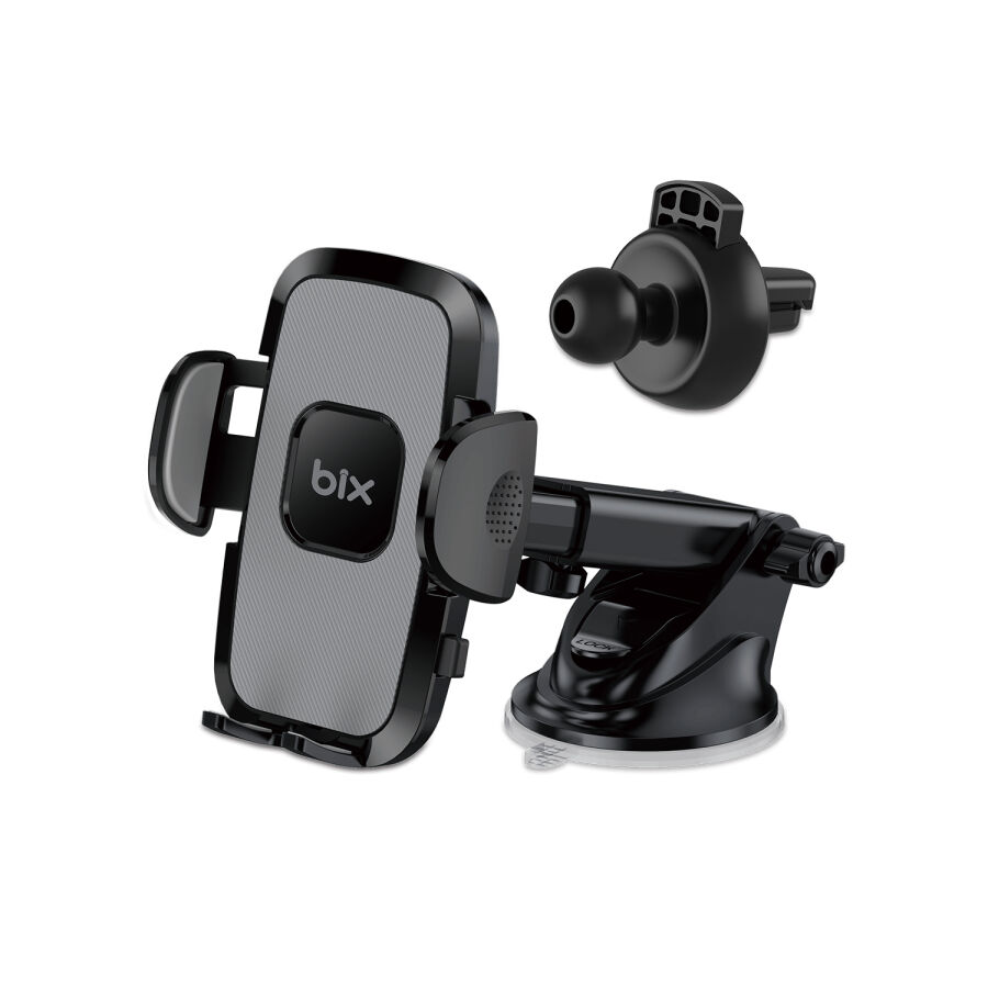 Bix BXCH7 Uzayabilen Ayarlanabilir Cam Torpido Havalandırma Için Çift Fonksiyonlu Araç İçi Telefon Tutucu - 1