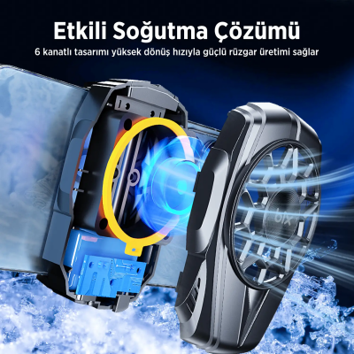 Bix BXCP04G Bataryalı Telefon Soğutucu Sessiz Güçlü Fan Soğutma Cihazı - 2