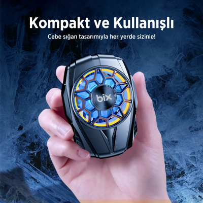 Bix BXCP04G Bataryalı Telefon Soğutucu Sessiz Güçlü Fan Soğutma Cihazı - 3