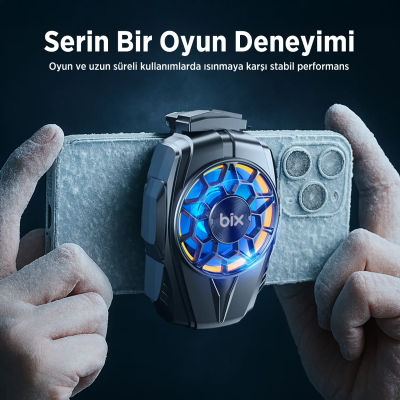 Bix BXCP04G Bataryalı Telefon Soğutucu Sessiz Güçlü Fan Soğutma Cihazı - 10