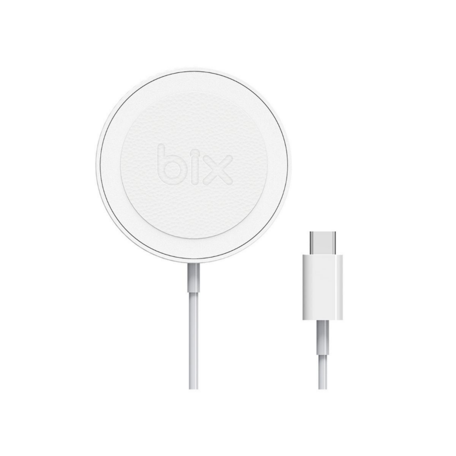 Bix BXMG15 15W Manyetik Kablosuz Şarj Cihazı Beyaz - 1