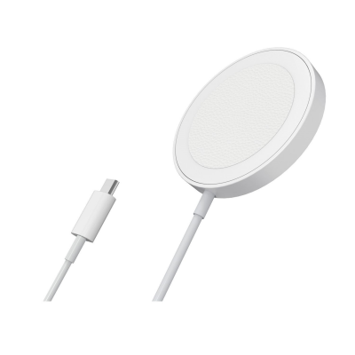Bix BXMG15 15W Manyetik Kablosuz Şarj Cihazı Beyaz - 2