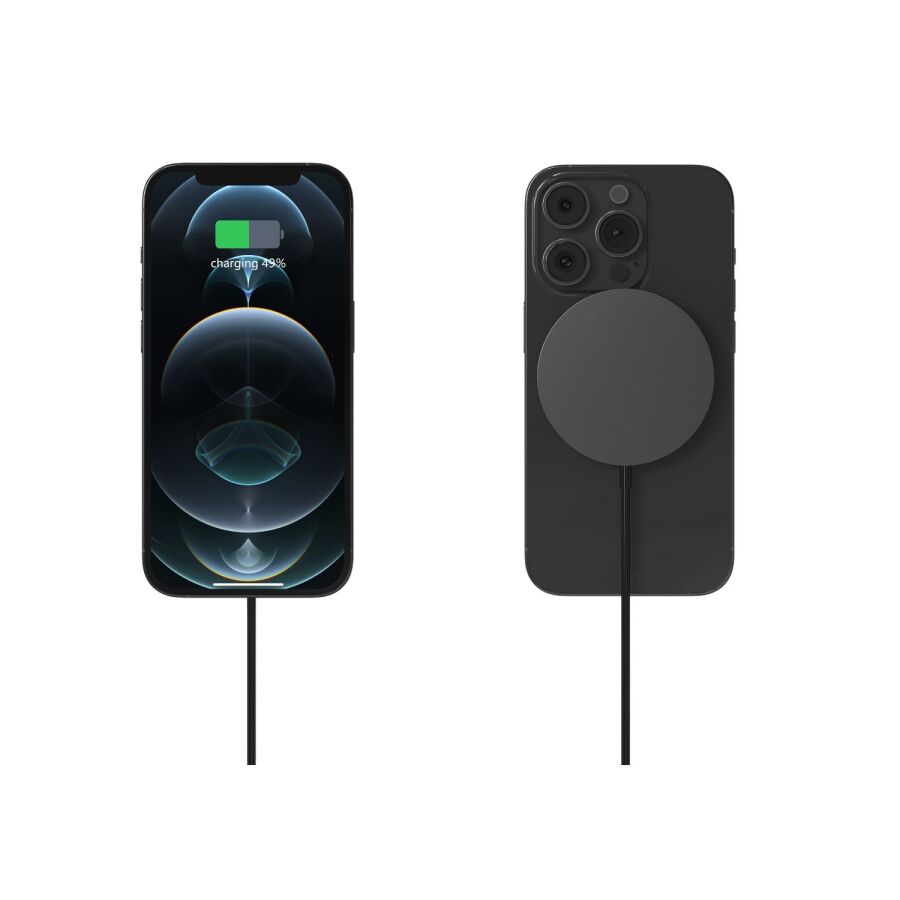 Bix BXMG15 15W Manyetik Kablosuz Şarj Cihazı Siyah - 4