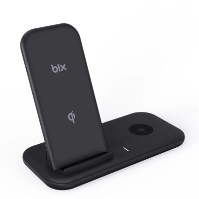 Bix BXMW1 2‘si 1 Arada iPhone Apple Watch Uyumlu 15W Qİ Kablosuz Şarj Cihazı Stand - 2