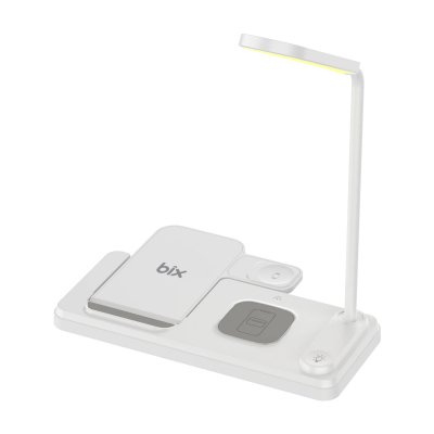 Bix BXMW8 3’ü 1 15W Kablosuz MagSafe Şarj Standı Telefon TWS Kulaklık Akıllı Saat iPhone AirPods Apple Watch Uyumlu LED Lambalı - 3