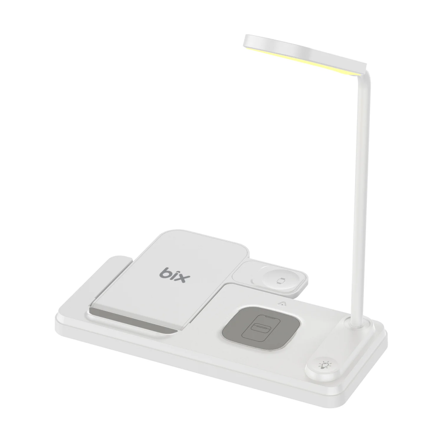 Bix BXMW8 3’ü 1 15W Kablosuz MagSafe Şarj Standı Telefon TWS Kulaklık Akıllı Saat iPhone AirPods Apple Watch Uyumlu LED Lambalı - 3