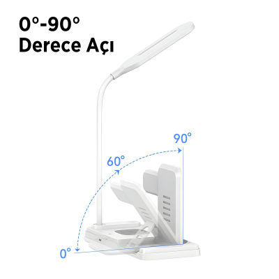 Bix BXMW8 3’ü 1 15W Kablosuz MagSafe Şarj Standı Telefon TWS Kulaklık Akıllı Saat iPhone AirPods Apple Watch Uyumlu LED Lambalı - 4