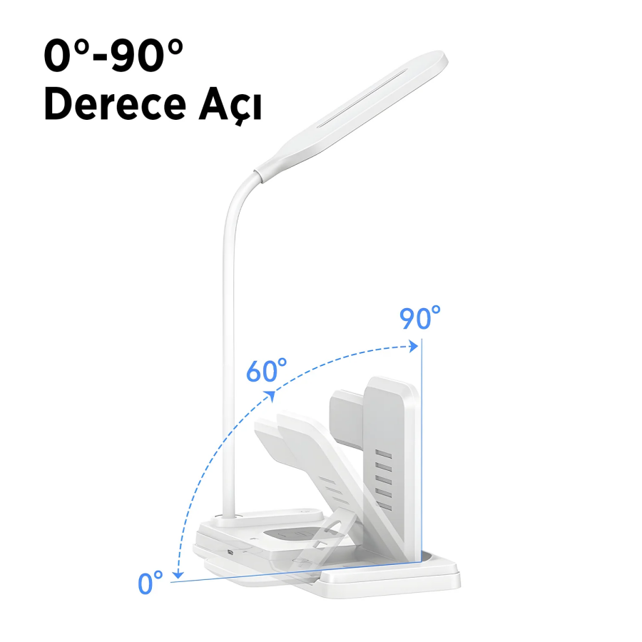Bix BXMW8 3’ü 1 15W Kablosuz MagSafe Şarj Standı Telefon TWS Kulaklık Akıllı Saat iPhone AirPods Apple Watch Uyumlu LED Lambalı - 4