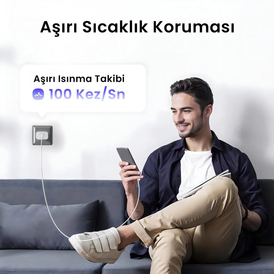 Bix BXPD23 20W iPhone & Android Uyumlu USB-C PD 3.0 Akım Korumalı Hızlı Şarj Adaptörü - 4
