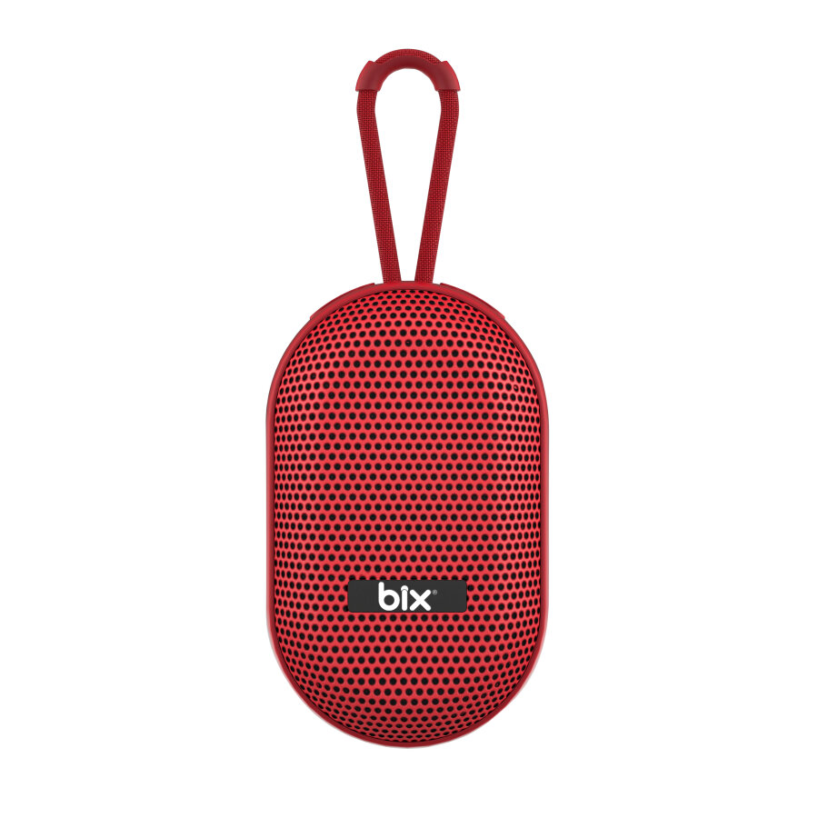 Bix BXWS01 Bluetooth 6.0 IPX4 Suya Dayanıklı 8W Taşınabilir Hoparlör MicroSD & USB Destekli Speaker Kırmızı - 1