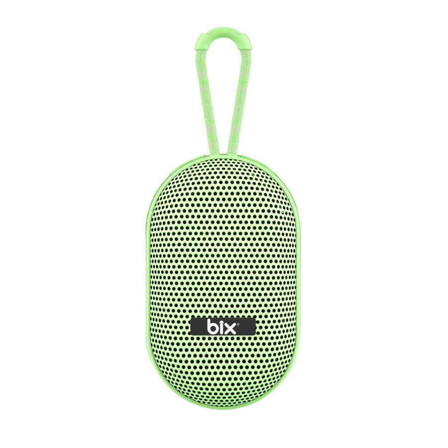 Bix BXWS01 Bluetooth 6.0 IPX4 Suya Dayanıklı 8W Taşınabilir Hoparlör MicroSD & USB Destekli Speaker Yeşil - 1