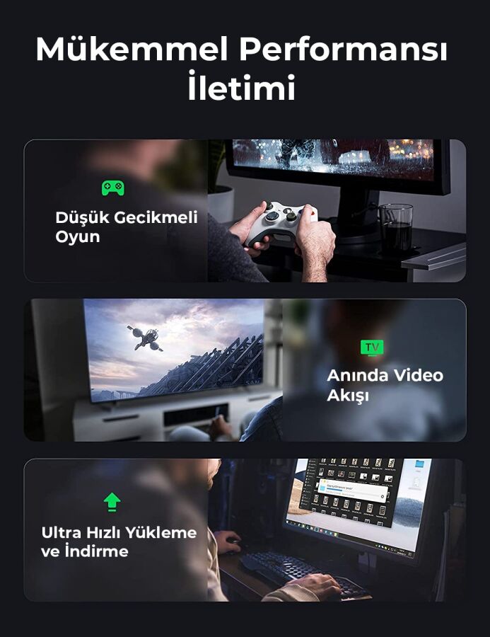 Bix Cat6A 10Gbps Veri Aktarım 500MHz STP Ethernet Kablosu 2 Metre - 5