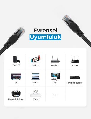 Bix Cat6A 10Gbps Veri Aktarım 500MHz STP Ethernet Kablosu 3 Metre - 3