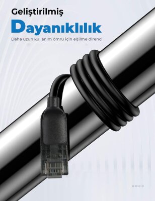 Bix Cat6A Slim 10Gbps Veri Aktarım 500MHz UTP Ethernet Kablosu 8 Metre - 5