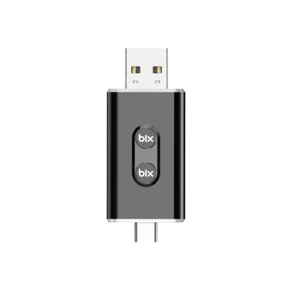 Bix CB02 Kablosuz CarPlay ve Android Auto Type-C / USB Çift Uçlu Kabloludan Kablosuza Çevirici Adaptör
