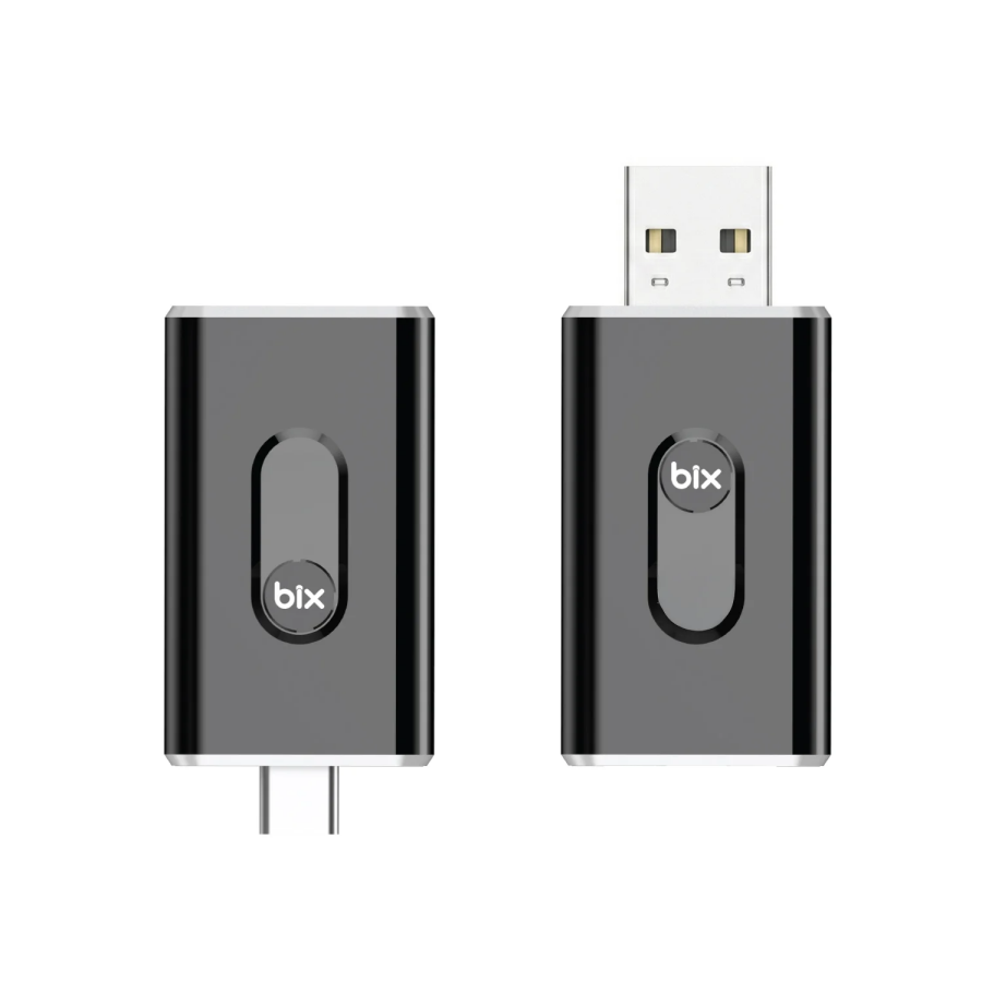 Bix CB02 Kablosuz CarPlay & Android Auto USB-A / USB-C Çift Uçlu Kabloludan Kablosuza Çevirici Adaptör - 2