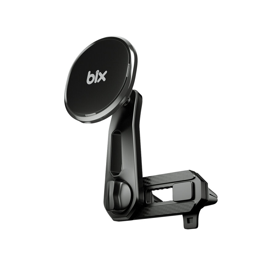 Bix Çift Havalandırma Klipsli ve Destek Kollu 360° Derece Ayarlanabilir Araç Telefon Tutucu - 1