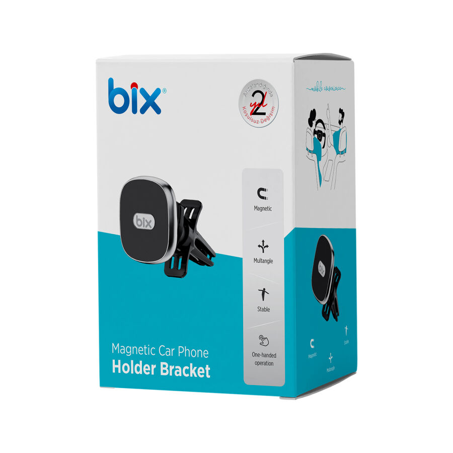 Bix Çok Açılı Ayarlanabilir Manyetik Araç içi Telefon Tutucu - 5