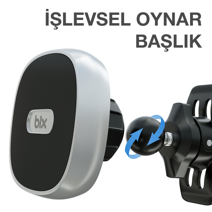 Bix Çok Açılı Ayarlanabilir Manyetik Araç içi Telefon Tutucu - 3