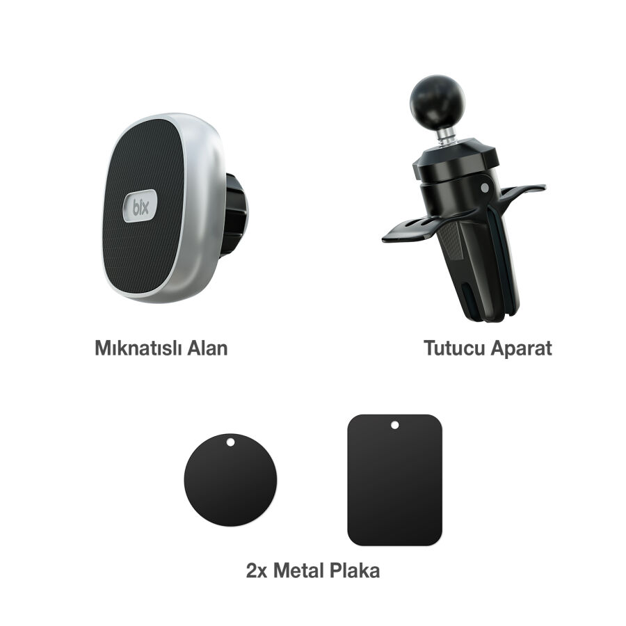 Bix Çok Açılı Ayarlanabilir Manyetik Araç içi Telefon Tutucu - 4