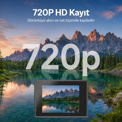 Bix Edge 720P HD 5MP Su Geçirmez Aksiyon Kamerası Motosiklet Bisiklet Kask ve Su Altı Kamerası - 6