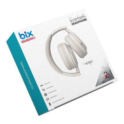 Bix H2 Soundcraft 40mm Sürücülü 14 Saat Çalma Süreli Katlanabilir Bluetooth 5.3 Kulak Üstü Kulaklık Bej - 7