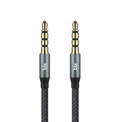 Bix Hi-Fi 3.5mm Erkek to Erkek Örgülü Aux Ses Kablosu 1 Metre 