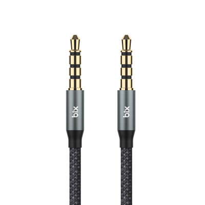 Bix Hi-Fi 3.5mm Erkek to Erkek Örgülü Aux Ses Kablosu 2 Metre 