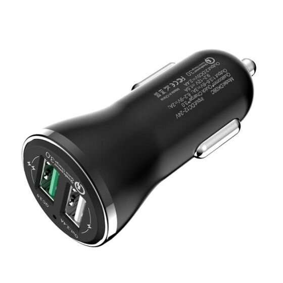 Bix Hızlı Araç Şarj Cihazı Çift USB Çıkışlı QC 3.0 Beyaz - 2