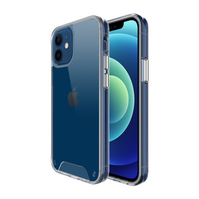Bix iPhone 12 / 12 Pro Nebula Aqua Transparan Ultra Şeffaf Kılıf Çizilmeye Dayanıklı Tam Kapsamlı Koruma 