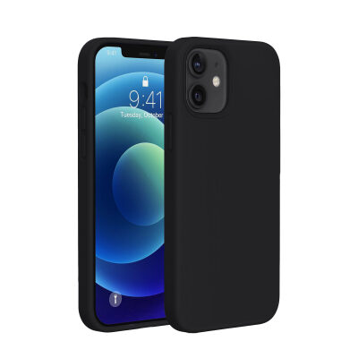 Bix iPhone 12 / 12 Pro Silikon Kılıf MagSafe Uyumlu Güçlü Koruma Darbe Emici Kakao Kahverengi