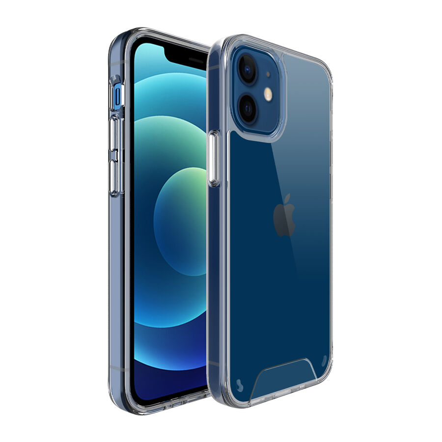 Bix iPhone 12 / 12 Pro Nebula Aqua Transparan Ultra Şeffaf Kılıf Çizilmeye Dayanıklı Tam Kapsamlı Koruma - 2