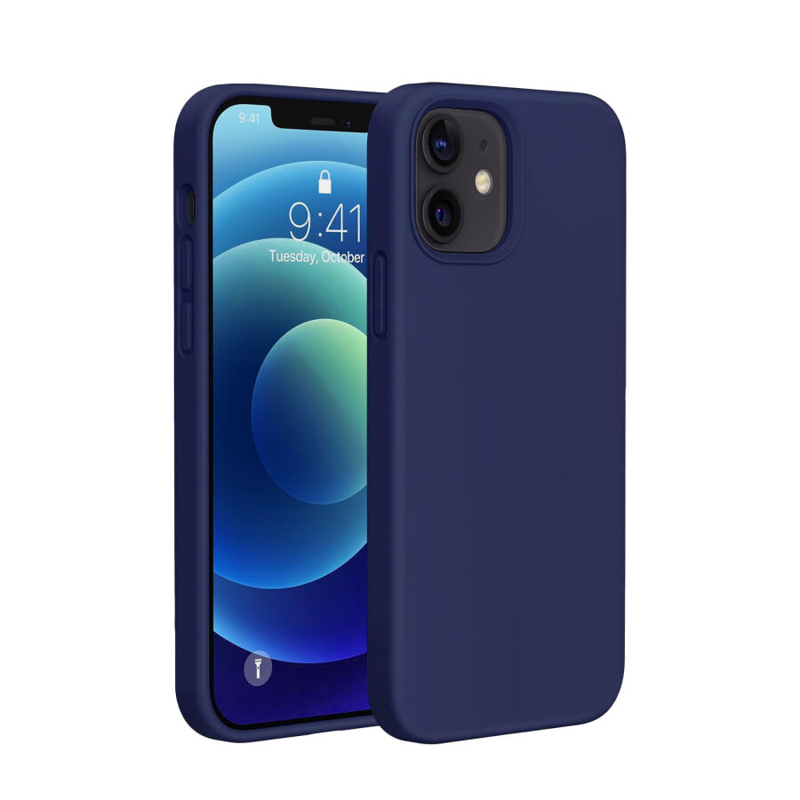 Bix iPhone 12 / 12 Pro Silikon Kılıf MagSafe Uyumlu Güçlü Koruma Darbe Emici Küf Menekşesi - 1