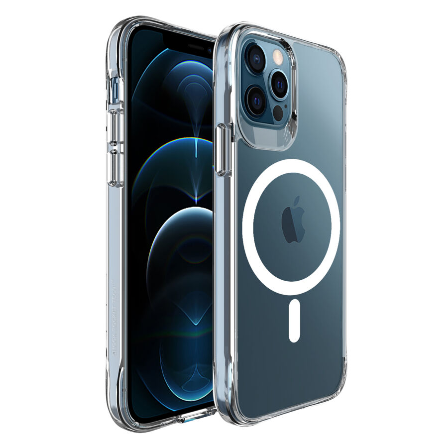 Bix iPhone 13 Pro MagSafe Uyumlu Transparan Şeffaf Kılıf Güçlü Manyetik Üstün Darbe Koruması - 2