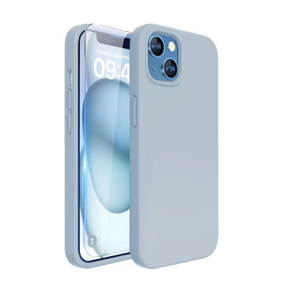 Bix iPhone 14 Plus / 15 Plus Silikon Kılıf MagSafe Uyumlu Güçlü Koruma Darbe Emici Leylak Moru