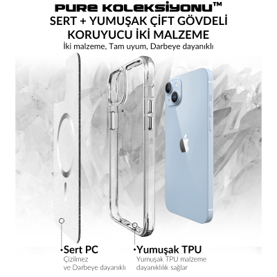 Bix iPhone 14 Plus / 15 Plus MagSafe Simli Kılıf Shock Pocket Darbe Emici Teknolojili Çizilmeye Dayanıklı - 8