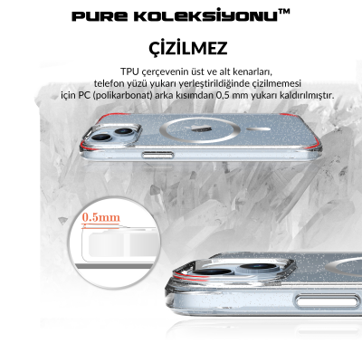 Bix iPhone 14 Plus / 15 Plus MagSafe Simli Kılıf Shock Pocket Darbe Emici Teknolojili Çizilmeye Dayanıklı - 12