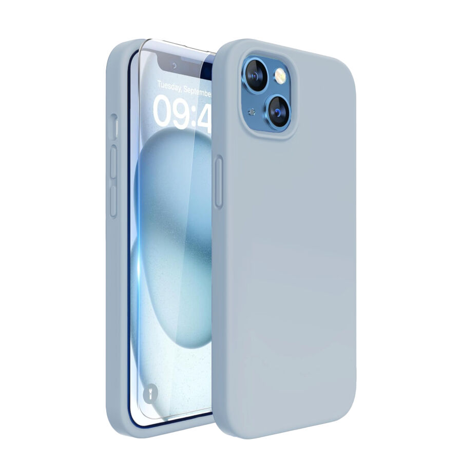 Bix iPhone 14 Plus / 15 Plus Silikon Kılıf MagSafe Uyumlu Güçlü Koruma Darbe Emici Leylak Moru - 1