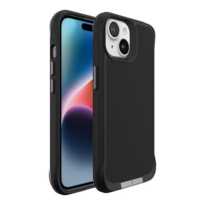 Bix iPhone 14 Plus / 15 Plus Vortex MagSafe Kılıf Stand Özellikli 3X Korumalı Mikro Fiber İç Yüzey Siyah - 2
