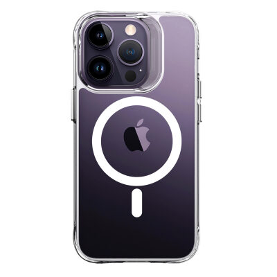 Bix iPhone 14 Pro MagSafe Uyumlu Transparan Şeffaf Kılıf Güçlü Manyetik Üstün Darbe Koruması - 3