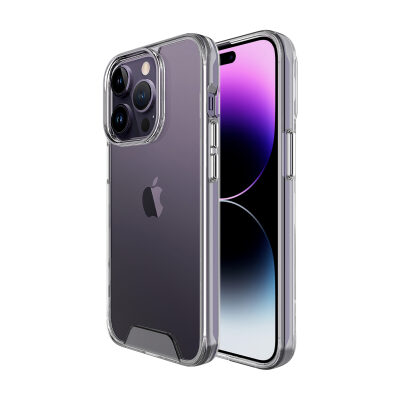 Bix iPhone 14 Pro Max Nebula Aqua Transparan Ultra Şeffaf Kılıf Çizilmeye Dayanıklı Tam Kapsamlı Koruma