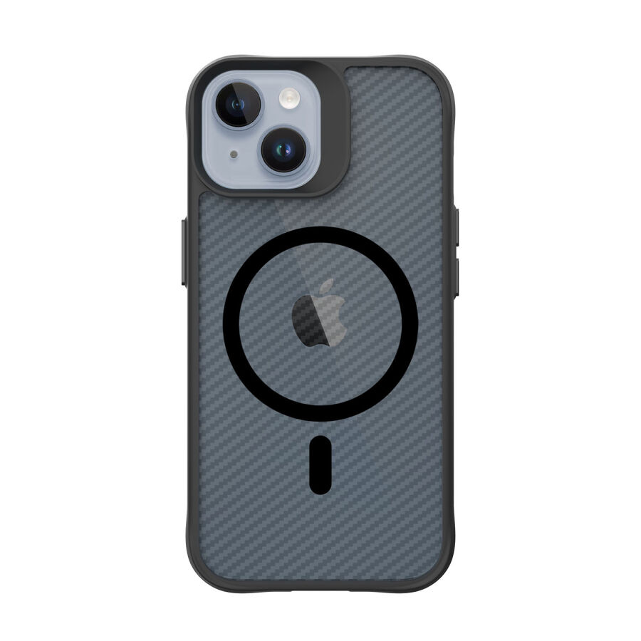Bix iPhone 15 Carbon Fiber Force MagSafe Kılıf Anti-Şok Teknolojili Kamera ve Ekran Korumalı - 3