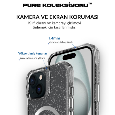 Bix iPhone 15 MagSafe Simli Kılıf Shock Pocket Darbe Emici Teknolojili Çizilmeye Dayanıklı - 8