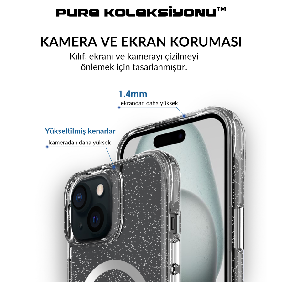 Bix iPhone 15 MagSafe Simli Kılıf Shock Pocket Darbe Emici Teknolojili Çizilmeye Dayanıklı - 8