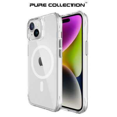 Bix iPhone 15 MagSafe Uyumlu Transparan Şeffaf Kılıf Güçlü Manyetik Üstün Darbe Koruması