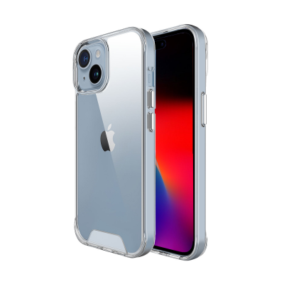 Bix iPhone 15 Nebula Aqua Transparan Ultra Şeffaf Kılıf Çizilmeye Dayanıklı Tam Kapsamlı Koruma 