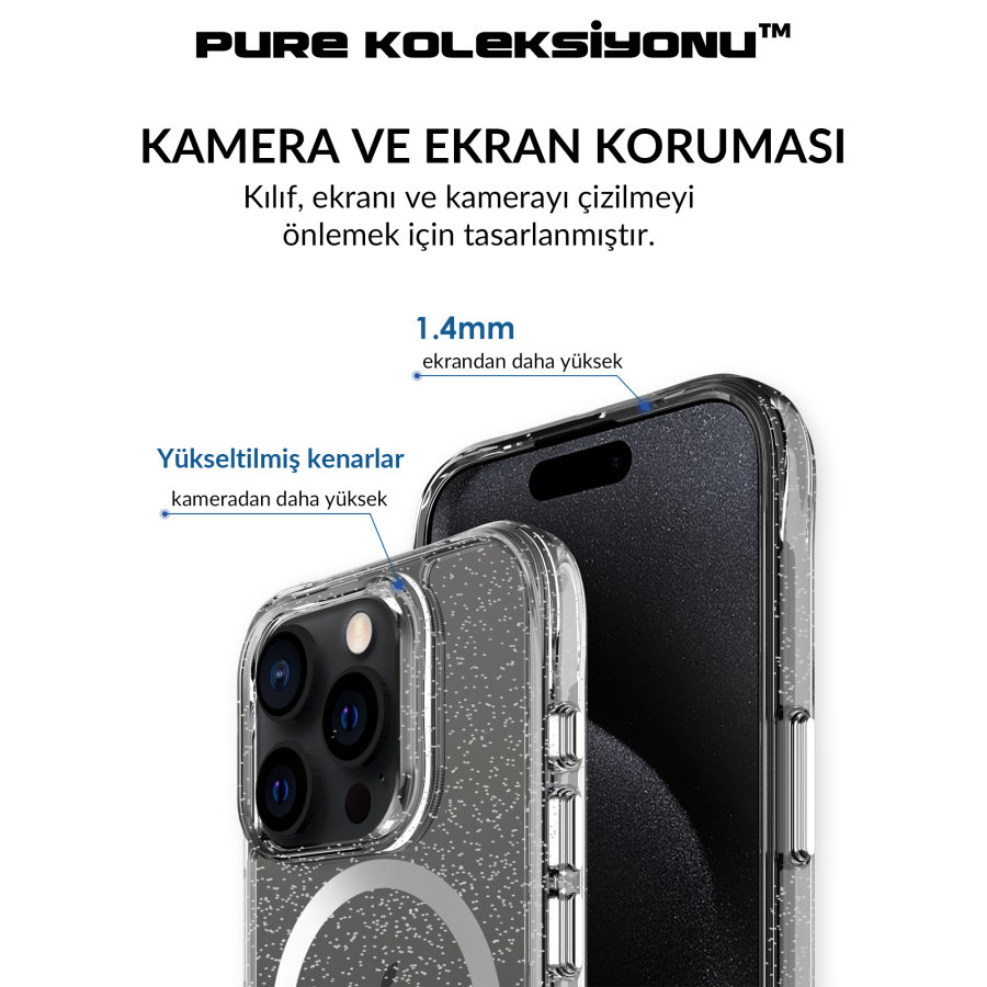 Bix iPhone 15 Pro MagSafe Simli Kılıf Shock Pocket Darbe Emici Teknolojili Çizilmeye Dayanıklı - 8